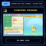 Starters Package in-game view for Pokemon Brilliant Diamond and Shining Pearl.
