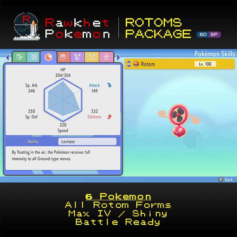 BDSP_Rotoms_04 Rotom Forms Package (6x, 6IV, Shiny, Battle Ready) - Pokemon Brilliant Diamond & Shining Pearl - Image 4