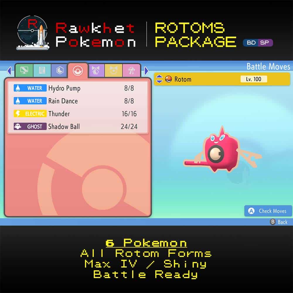 BDSP_Rotoms_05 Rotom Forms Package (6x, 6IV, Shiny, Battle Ready) - Pokemon Brilliant Diamond & Shining Pearl - Image 5