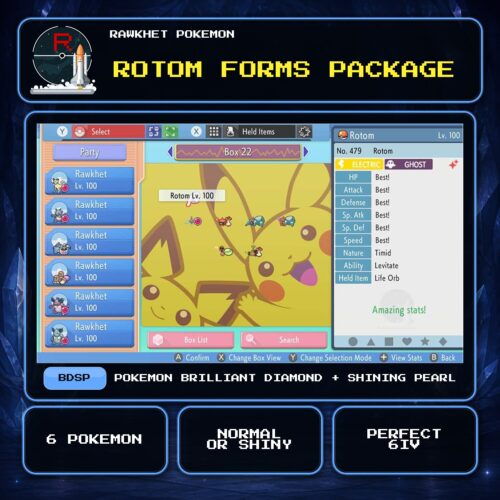 Rotom Forms Package for Pokemon Brilliant Diamond and Shining Pearl.