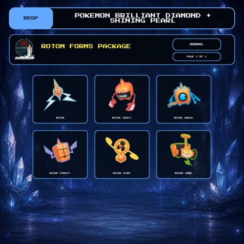 Rotom Forms Package, Normal box view for Pokemon Brilliant Diamond and Shining Pearl.