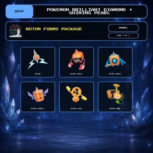 Rotom Forms Package, Normal box view for Pokemon Brilliant Diamond and Shining Pearl.