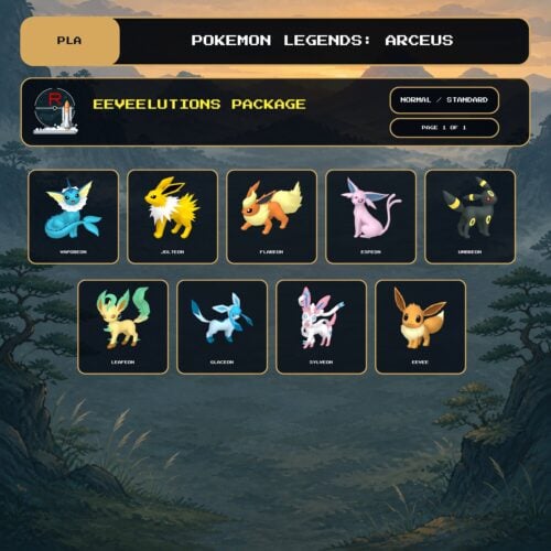 Eeveelutions Package, Normal, Standard box view for Pokemon Legends: Arceus.