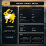 Jolteon details for Pokemon Legends: Arceus.
