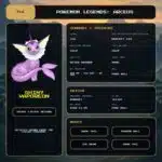 Shiny Vaporeon details for Pokemon Legends: Arceus.