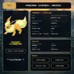 Shiny Flareon details for Pokemon Legends: Arceus.