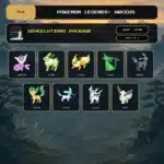 Eeveelutions Package, Shiny, Alpha box view for Pokemon Legends: Arceus.