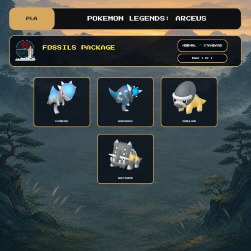 Fossils Package, Normal, Standard box view for Pokemon Legends: Arceus.