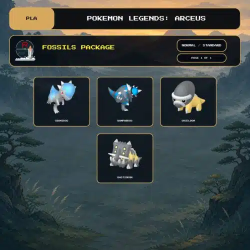 Fossils Package, Normal, Standard box view for Pokemon Legends: Arceus.