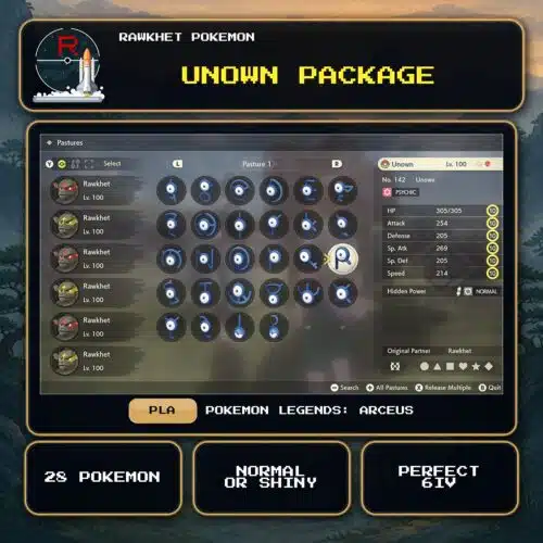 Unown Package for Pokemon Legends: Arceus.