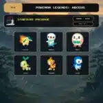Starters Package, Normal, Alpha box view for Pokemon Legends: Arceus.