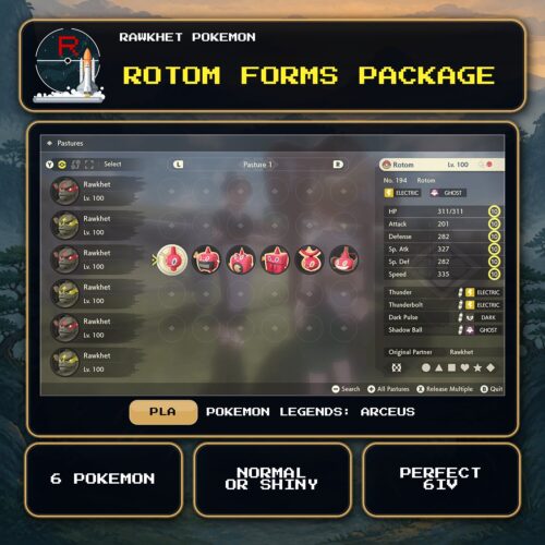 Rotom Forms Package for Pokemon Legends: Arceus.