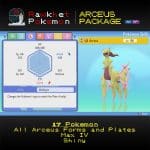 BDSP Arceus Package - Stats