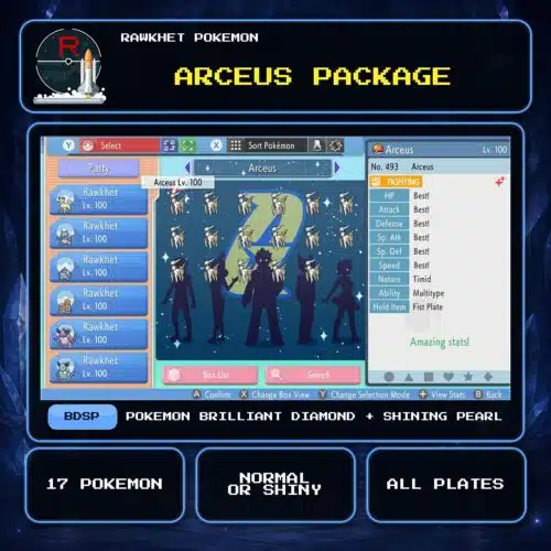 Arceus Package for Pokemon Brilliant Diamond and Shining Pearl.