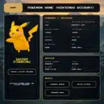 Shiny Pikachu details for Pokemon HOME using a Nintendo Account.