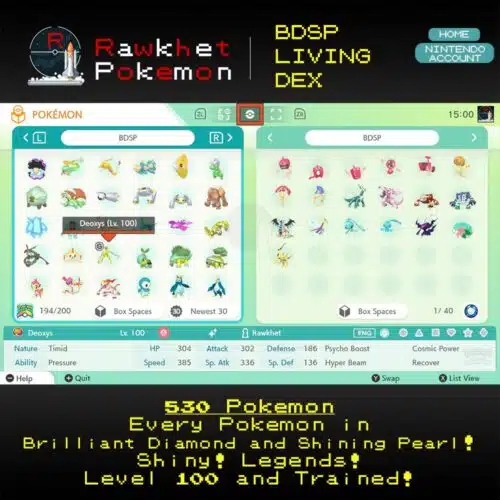 BDSP Living Dex - Hero