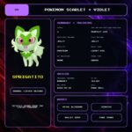 Sprigatito details for Pokemon Scarlet and Violet.