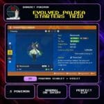 Evolved Paldea Starters Trio for Pokemon Scarlet and Violet.