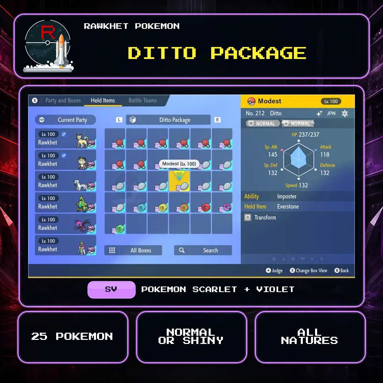Ditto Package for Pokemon Scarlet and Violet Ditto Package for Pokemon Scarlet and Violet.