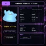 Shiny Ditto details for Pokemon Scarlet and Violet.