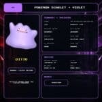 Ditto details for Pokemon Scarlet and Violet.