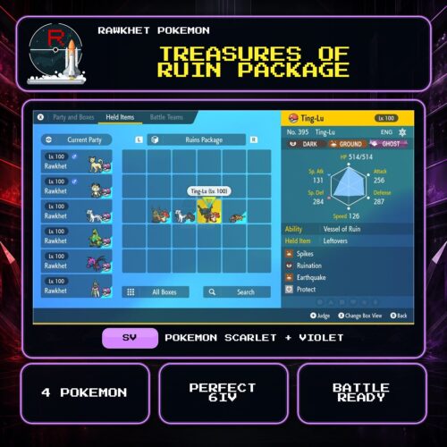 Treasures of Ruin Package for Pokemon Scarlet and Violet.