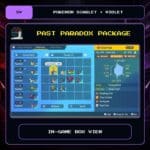 Past Paradox Package in-game box view for Pokemon Scarlet and Violet.