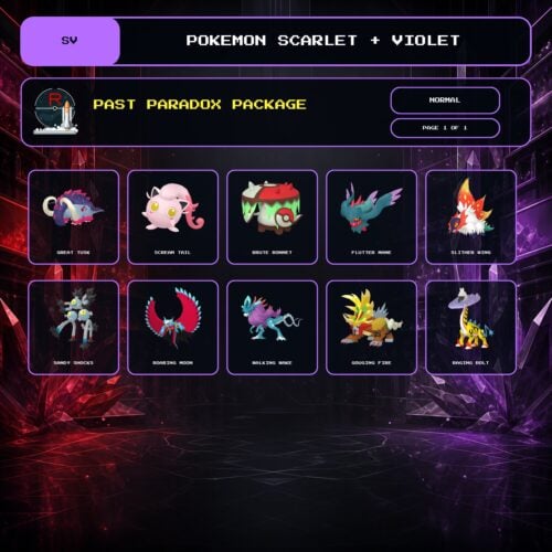 Past Paradox Package, Normal box view for Pokemon Scarlet and Violet.