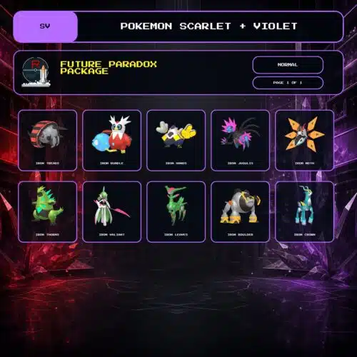 Future Paradox Package, Normal box view for Pokemon Scarlet and Violet.