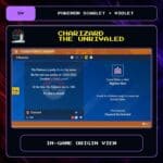 Charizard the Unrivaled in-game origin view for Pokemon Scarlet and Violet.