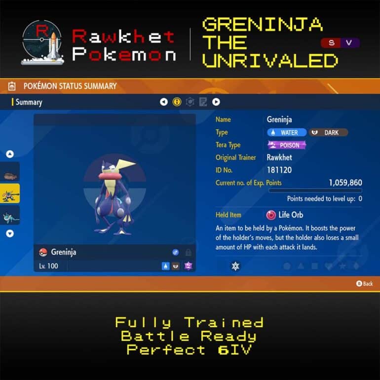 SV Greninja the Unrivaled - Summary