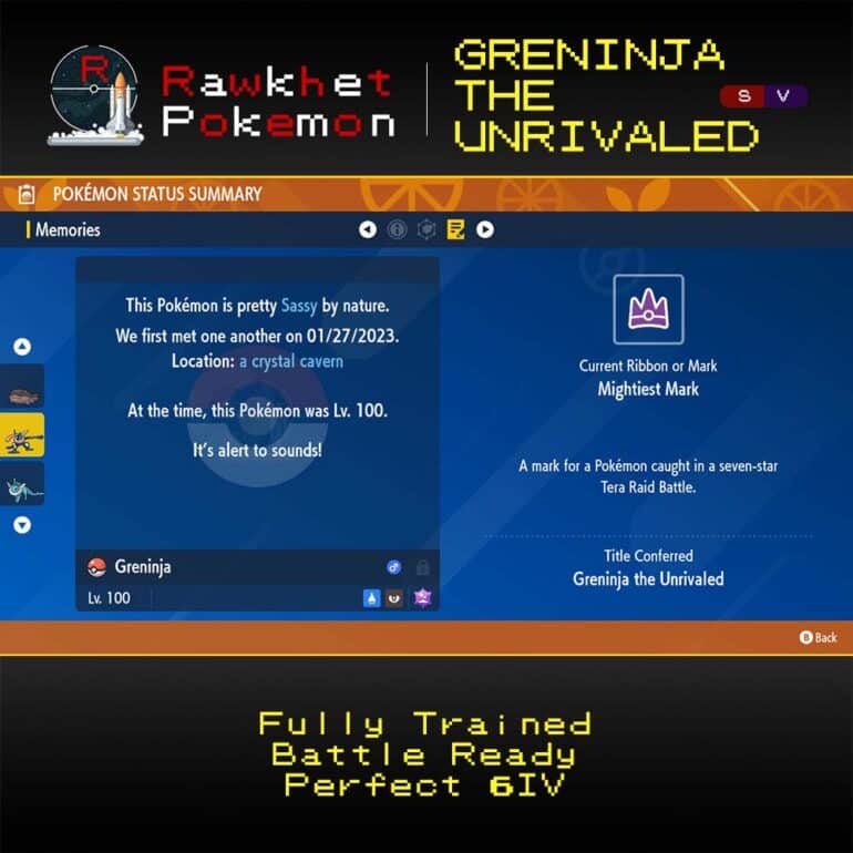 SV Greninja the Unrivaled - Met