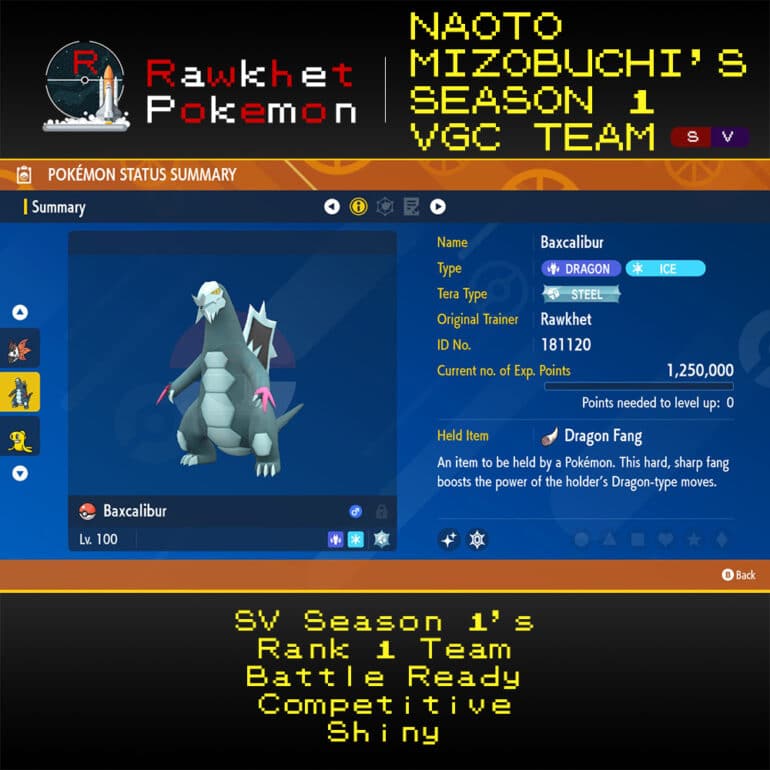 SV VGC Season 1 - Baxcalibur 1