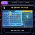 Vivillon Package in-game box view for Pokemon Scarlet and Violet.