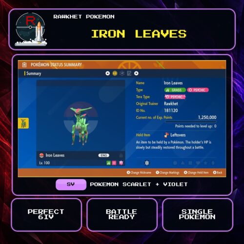 Iron Leaves for Pokemon Scarlet and Violet.