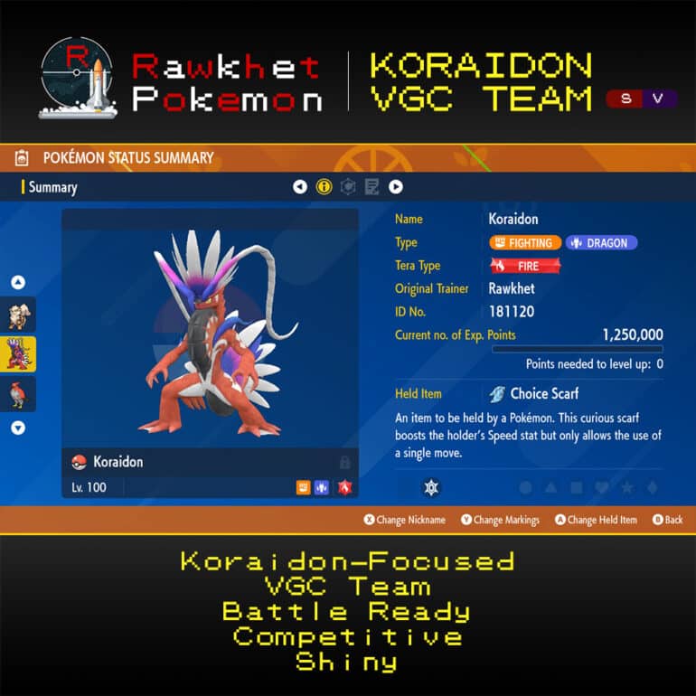 SV VGC Koraidon - Summary