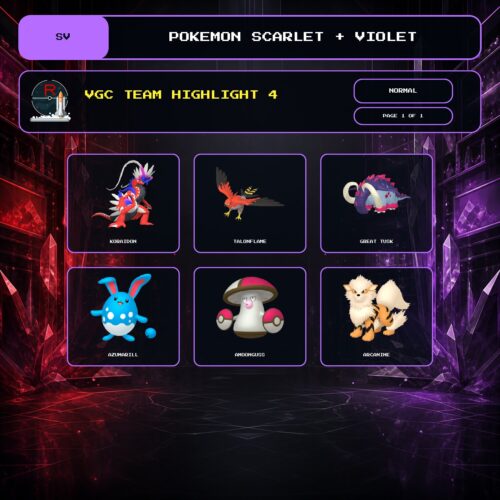 VGC Team Highlight 4, Normal box view for Pokemon Scarlet and Violet.