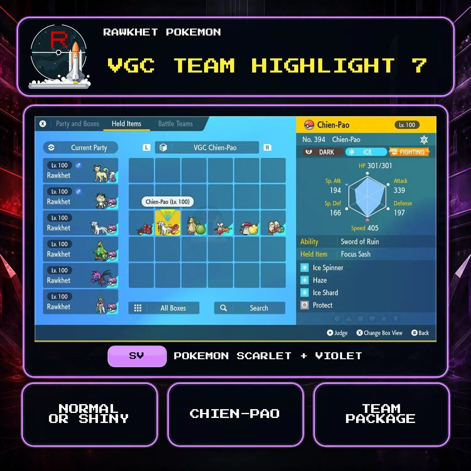 VGC Team Highlight 7 for Pokemon Scarlet and Violet VGC Team Highlight 7 for Pokemon Scarlet and Violet.