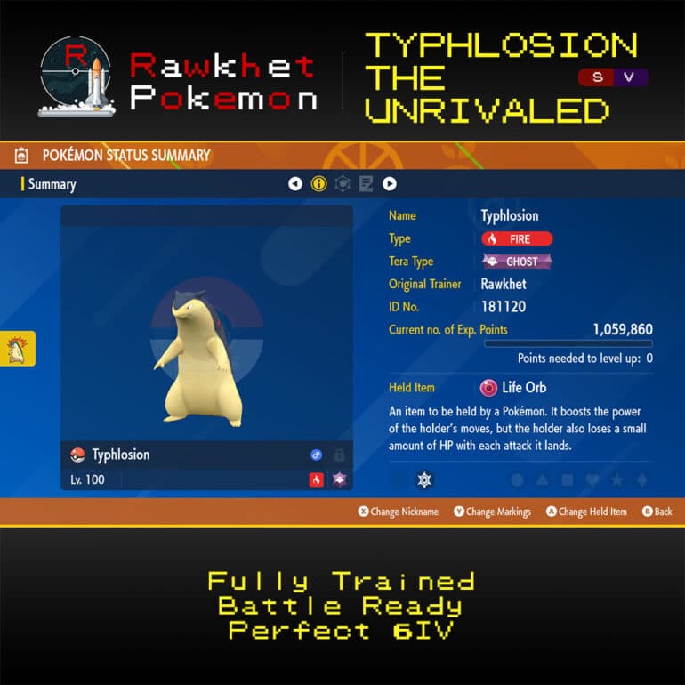 SV Typhlosion the Unrivaled - Summary