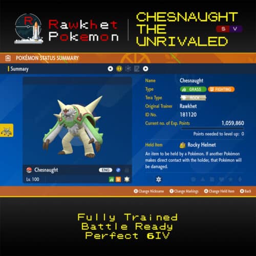 SV Chesnaught the Unrivaled - Summary