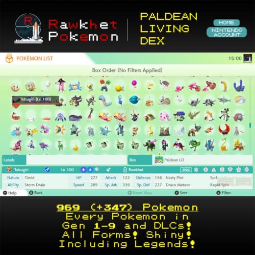 Paldean Living Dex (969x, Battle Ready, Shiny) – Pokemon Home - Rawkhet ...