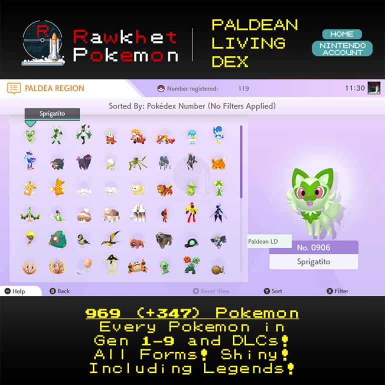 Paldean Living Dex – The Paldea Dex
