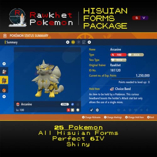 SV Hisuian Forms - Arcanine Summary