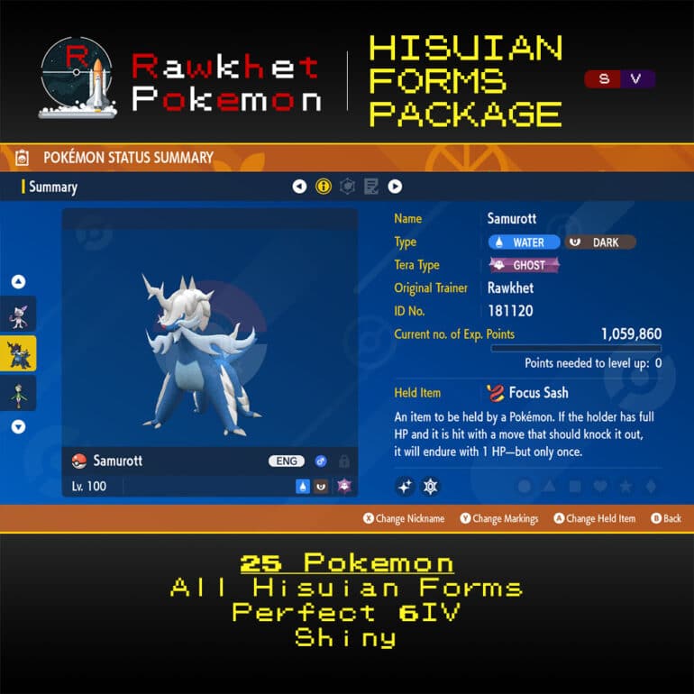 SV Hisuian Forms - Samurott Summary
