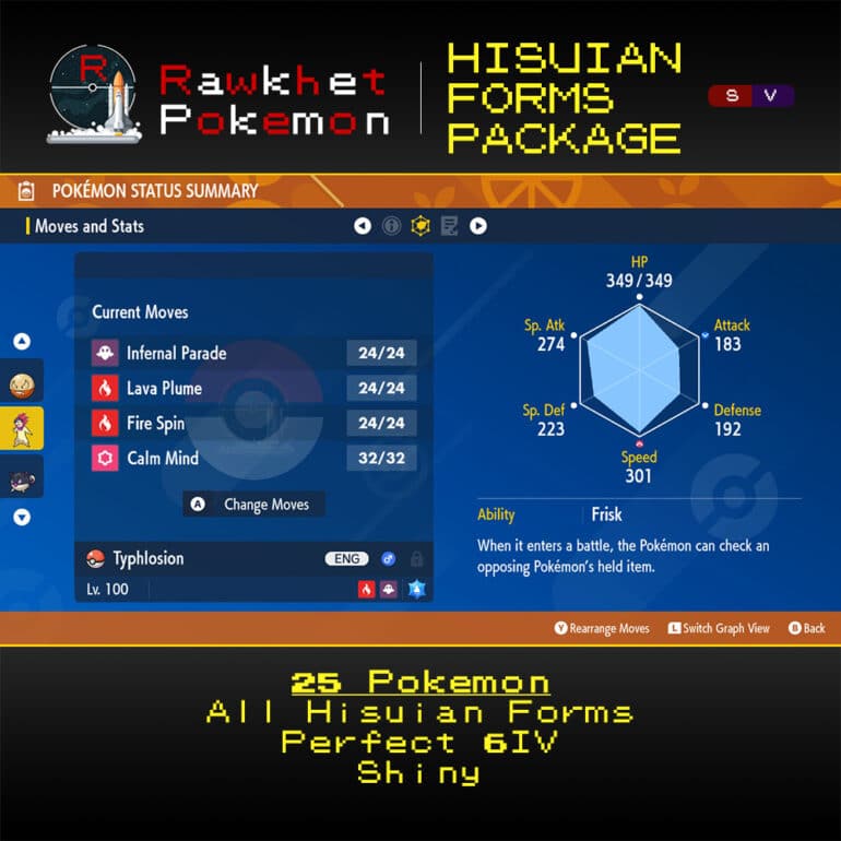 SV Hisuian Forms - Typhlosion Stats