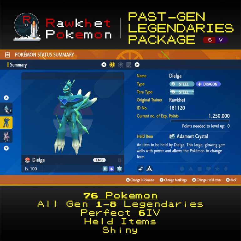 SV - Past-Gen Legendaries Package - Dialga Summary