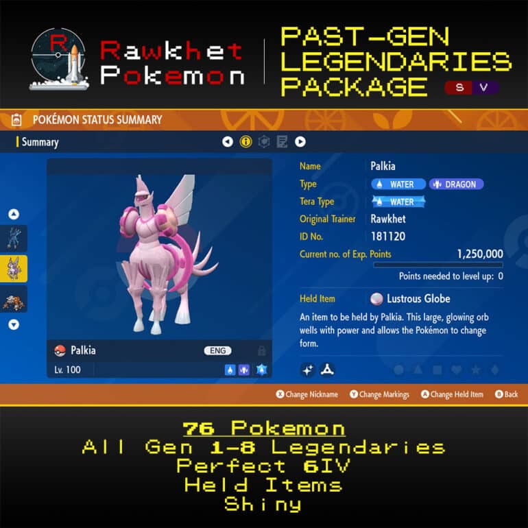 SV - Past-Gen Legendaries Package - Palkia Summary