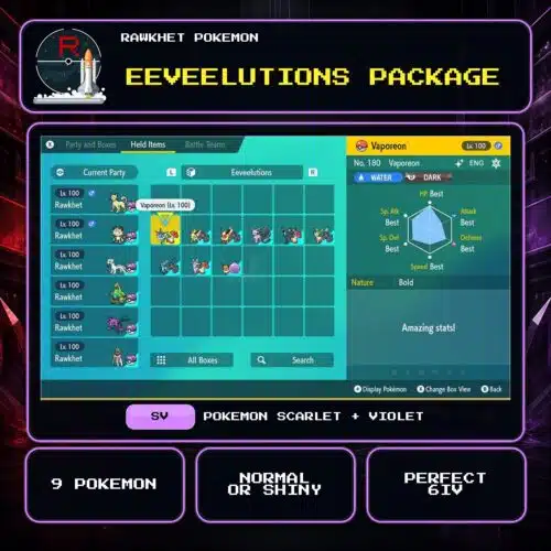 Eeveelutions Package for Pokemon Scarlet and Violet.