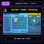 Rotom Forms Package in-game box view for Pokemon Scarlet and Violet.