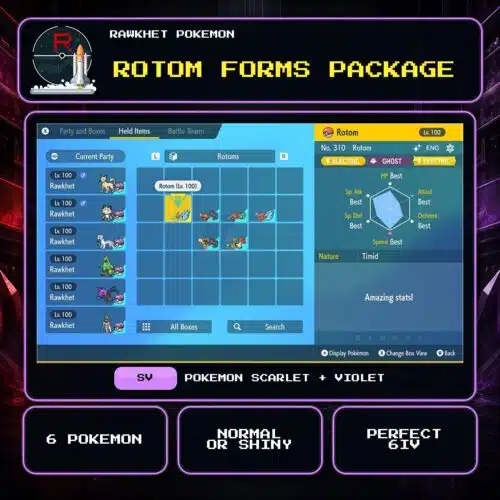Rotom Forms Package for Pokemon Scarlet and Violet.